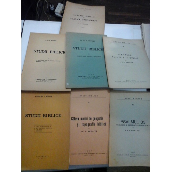 STUDII BIBLICE  ( 7 vol )  -  DIACON DR. T. NEGOITA  